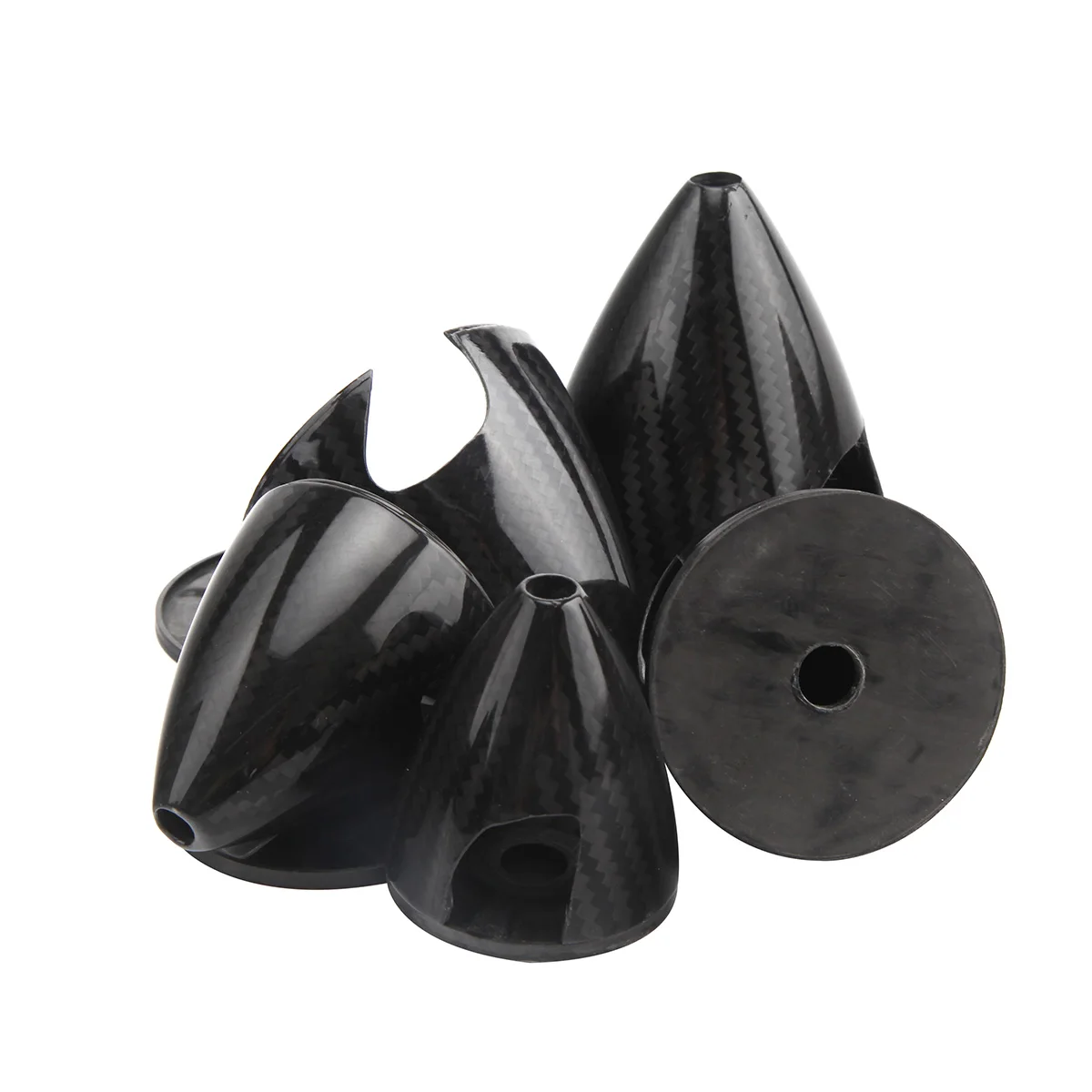 1pcs RC Model Carbon Fiber Spinner Black Glossy Two Blades 1.75\