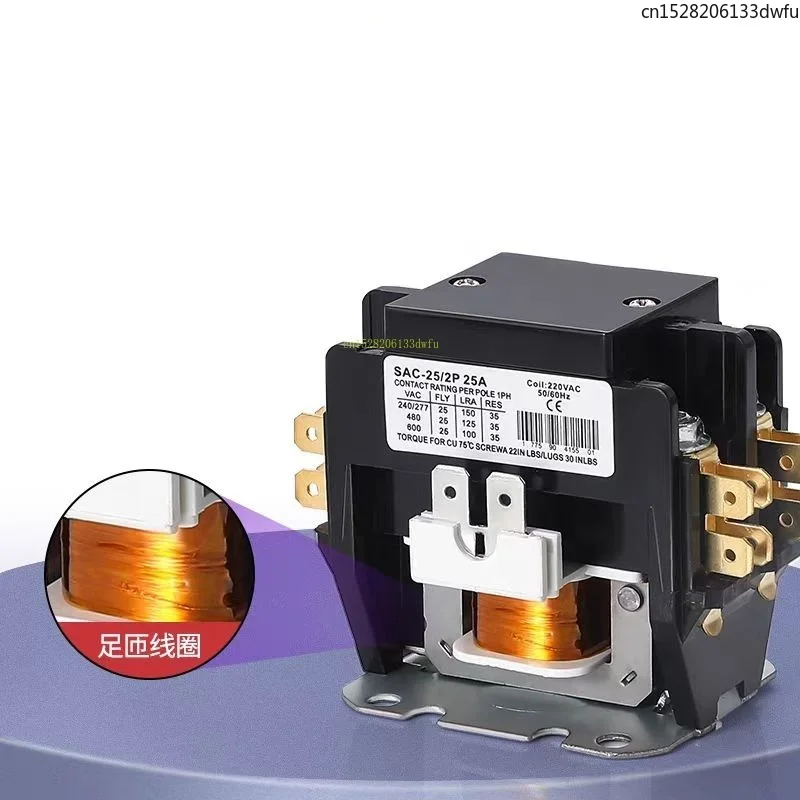 Air Conditioning AC Contactor CJX9B-25S/32S Dedicated Relay 1P 2P 3P AC 24V 110V 220V 380V Cable Sleeves