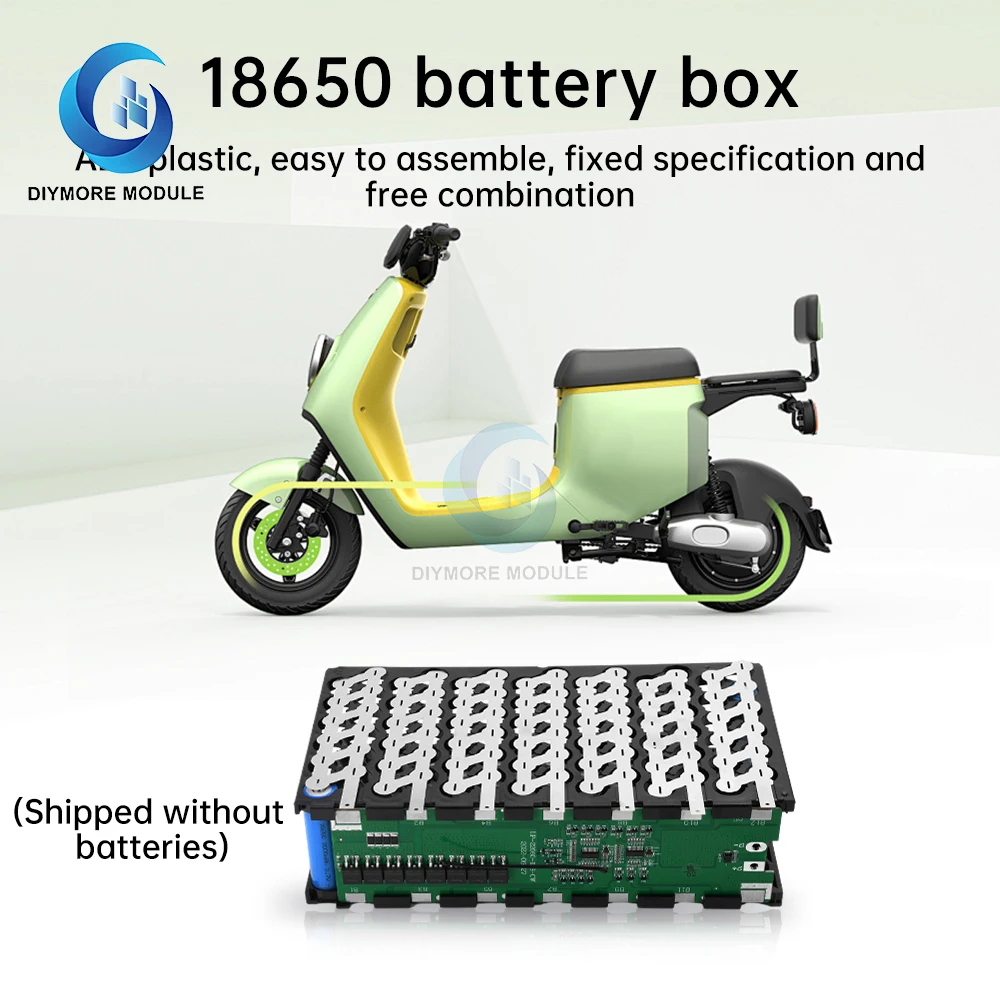 18650 battery box set 6*14 with nickel plate holder 48V 12AH lithium battery box 13S 30A balanced protection board  for scooter