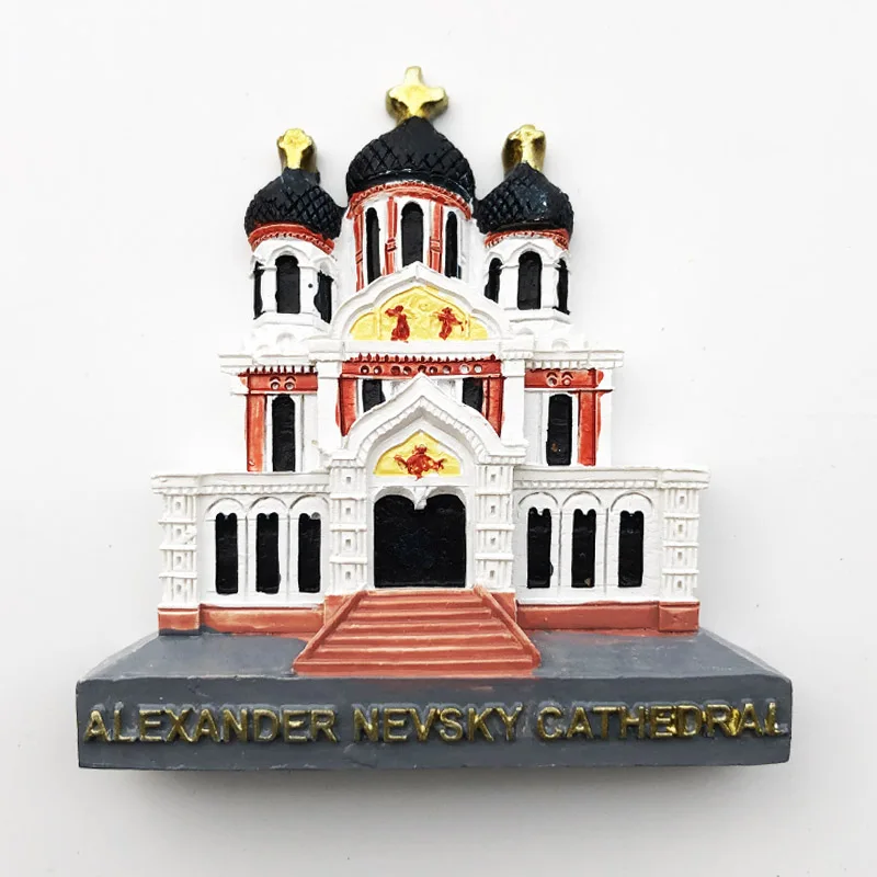 Alexandria Cathedral, Bulgaria   Fridge Magnet,Creative,Travel,Commemorate,Crafts,3D,Ornaments,Magnetism,Resin Material,Refriger