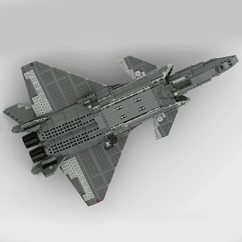 Moc cegły budowlane Model wojskowy J-20 Stealth Fighter 1:34 technologia klocki modułowe prezenty zabawki dla dzieci zestawy DIY montaż