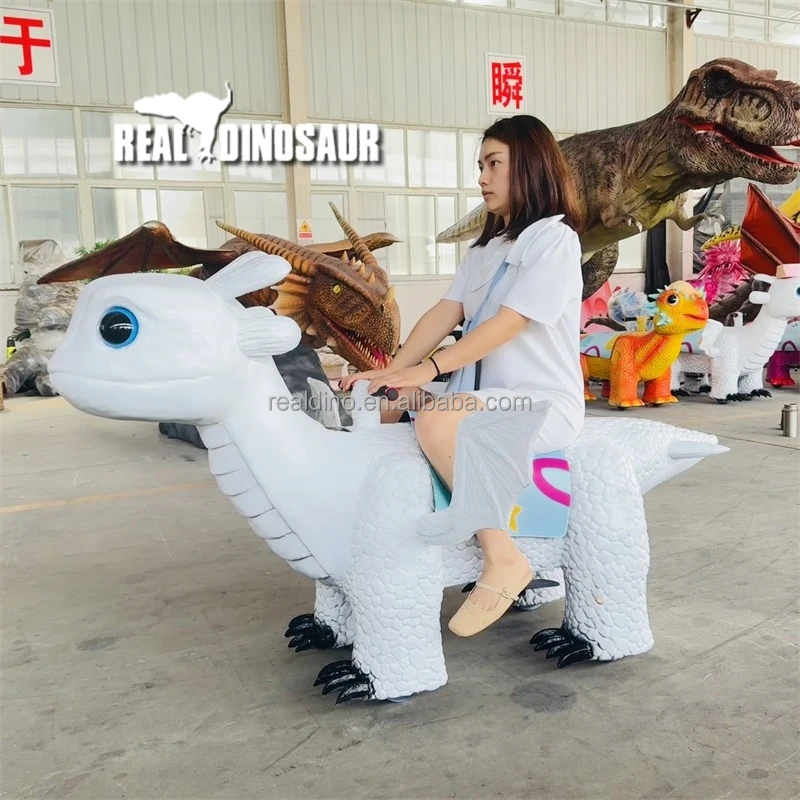 Amusement Playground Coin Operation Children Racing Game Cartoon Dinosaur Battery Ride Car