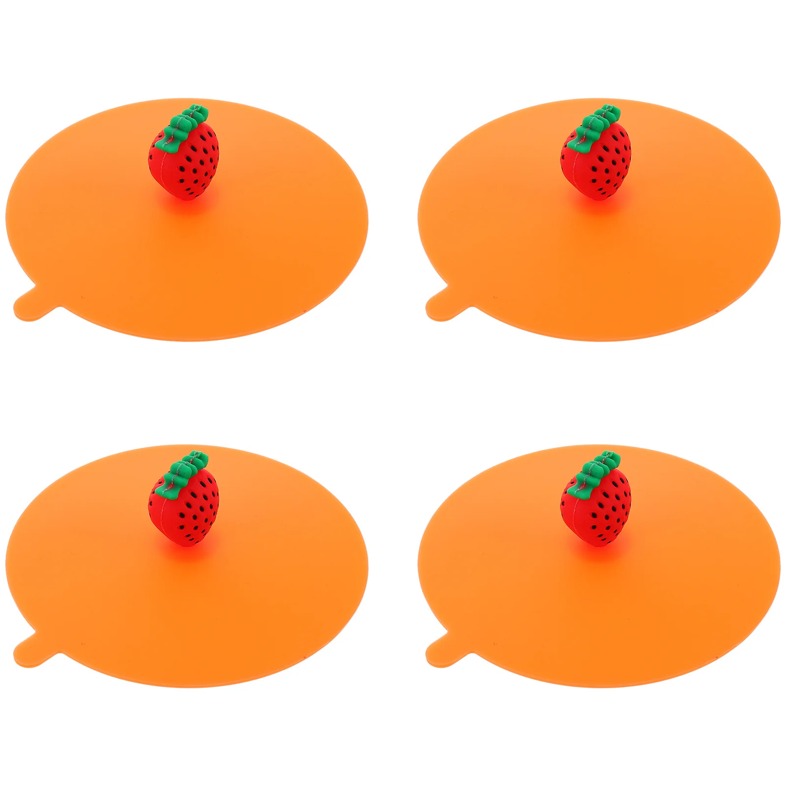 

4Pcs Silicone Leakproof Cup Lids Dustproof Creative Fruit Design Reusable Mug Covers for Home Office Home Cup Cover