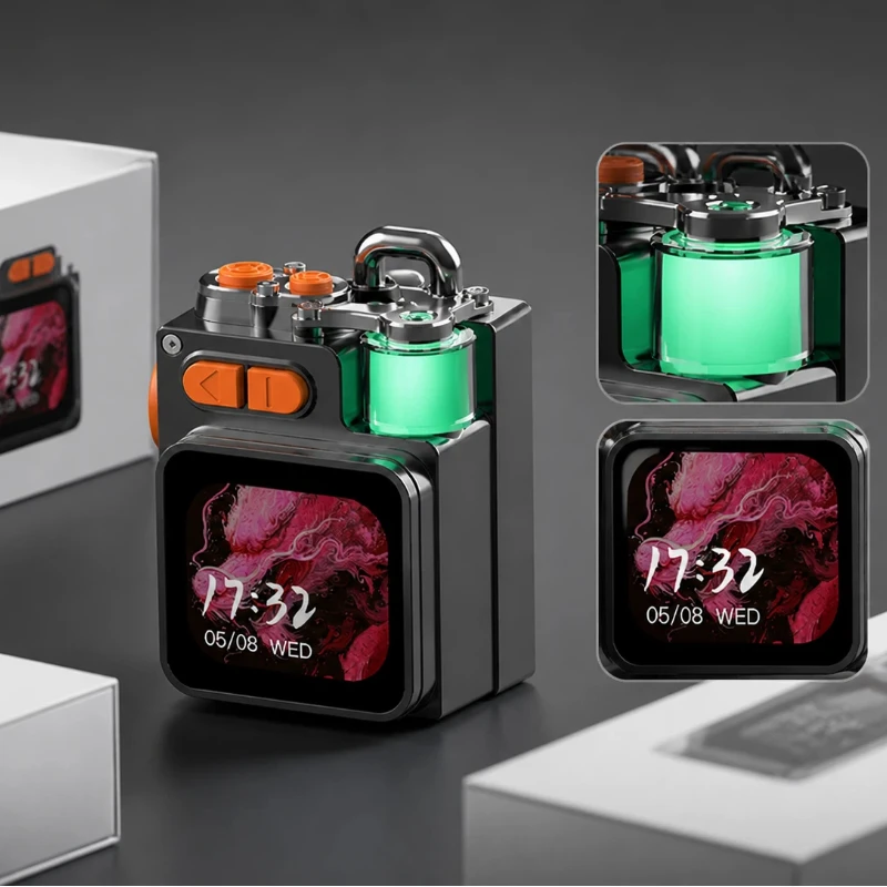 Блютуз-колонка с металлическим корпусом, RGB-экраном, управлением через приложение, миниатюрная портативная сабвуфер с глубоким басом, для улицы, подарок на День святого Валентина или день рождения для парня.