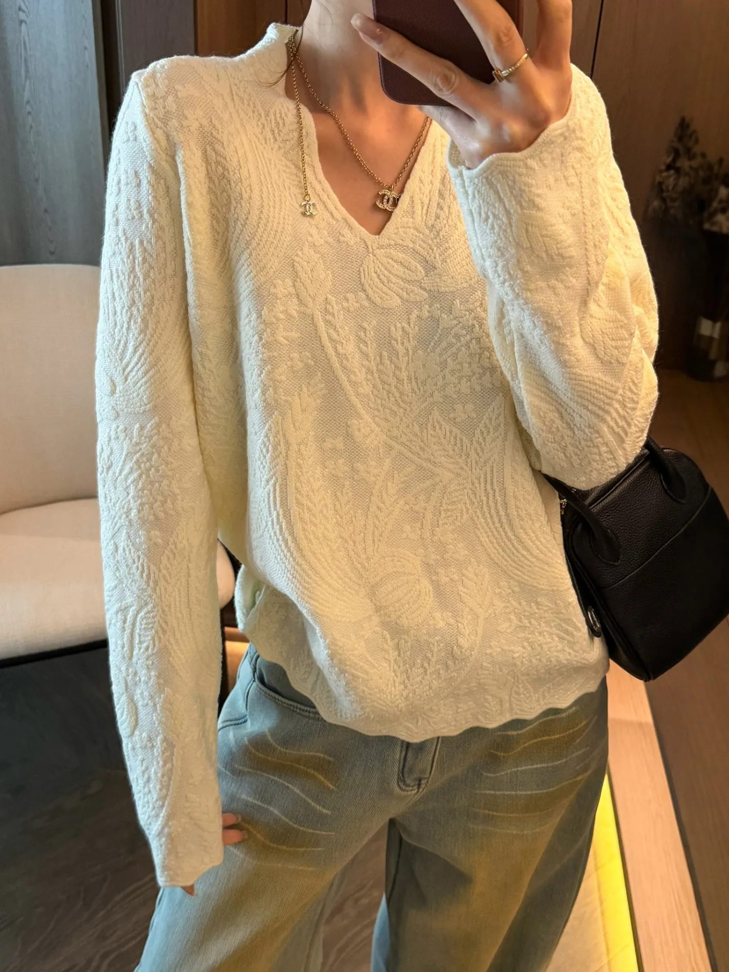 

Женский облегающий тонкий вязаный свитер Ele Lace V-ne из мягкого полиэфирного волокна, модная новинка весеннего сезона