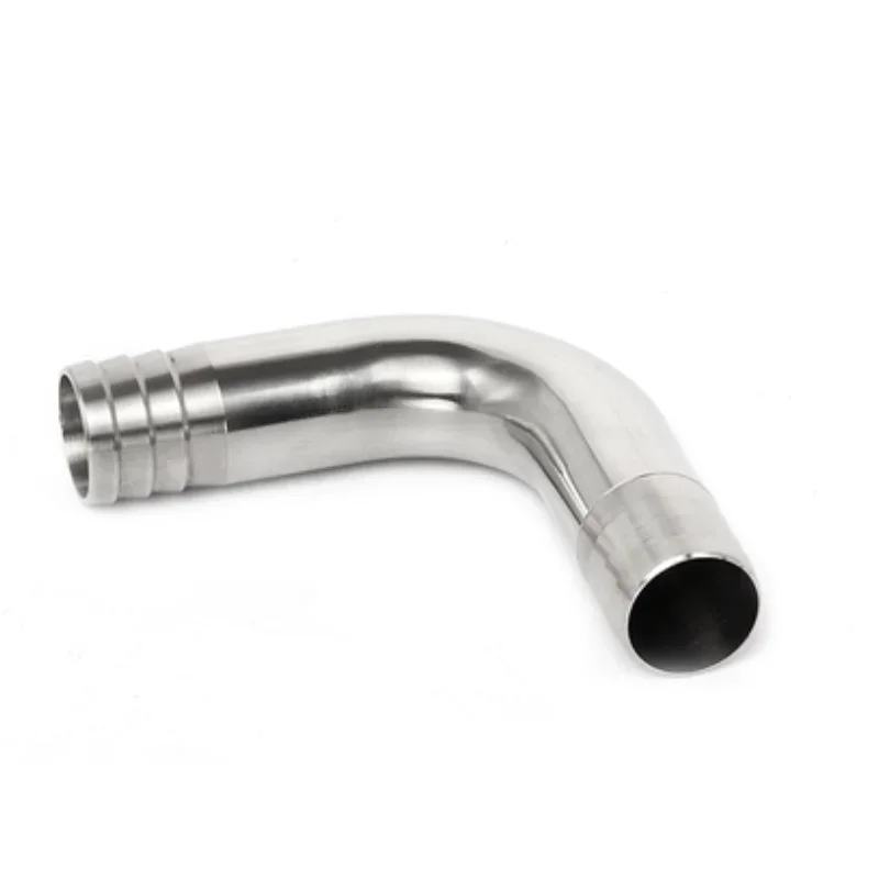 Fit Tube I.D 12.7/16/19/25/32/38/45/51/57/63/76/89mm Hose Barbed 304 Stainless Steel Sanitary 90 Degree Elbow Pipe Fitting