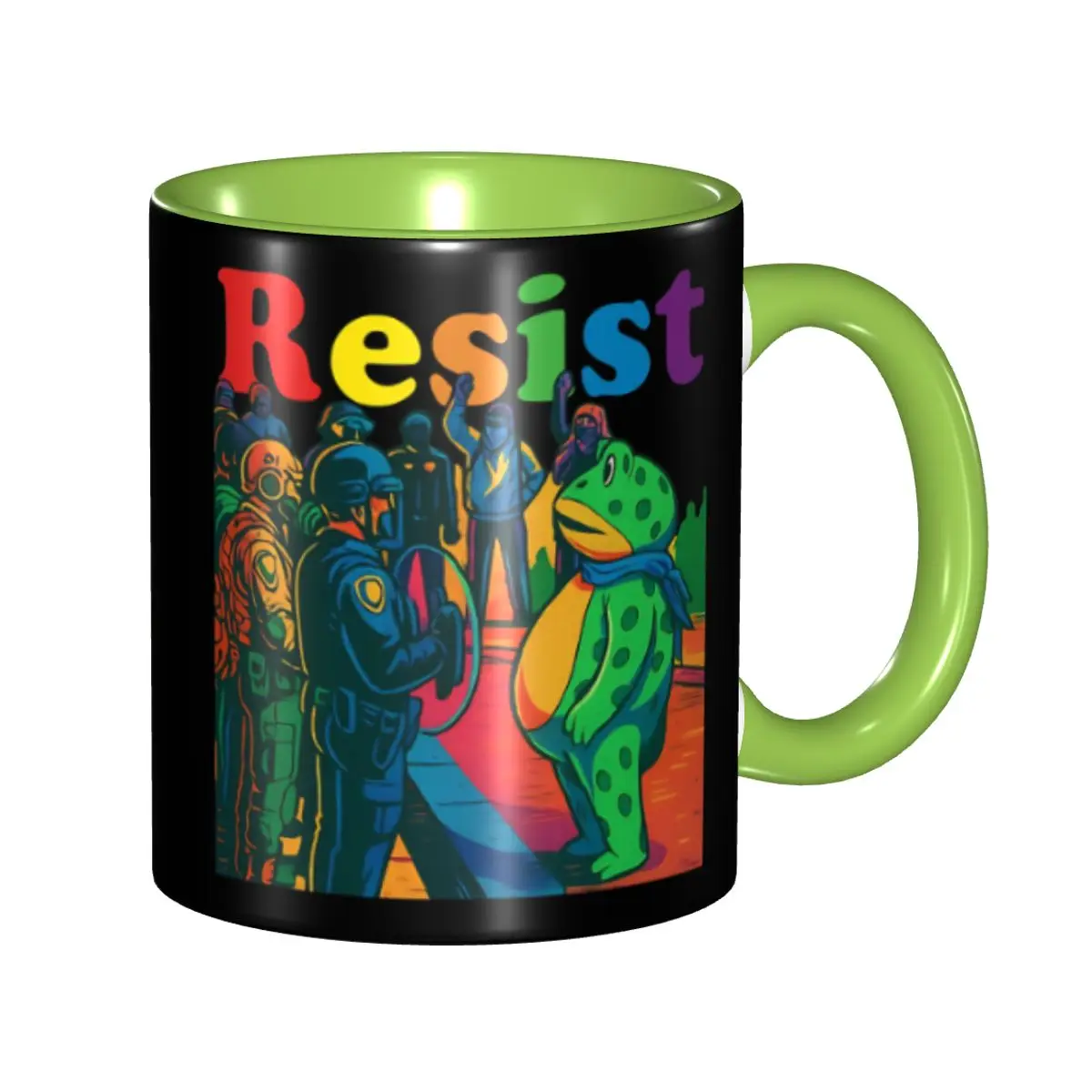 

Portland Frog Protest Resist Portland Frog Protest Resist Gift Mugs for Woman Man Cute Tea Cup Birthday Present for Home