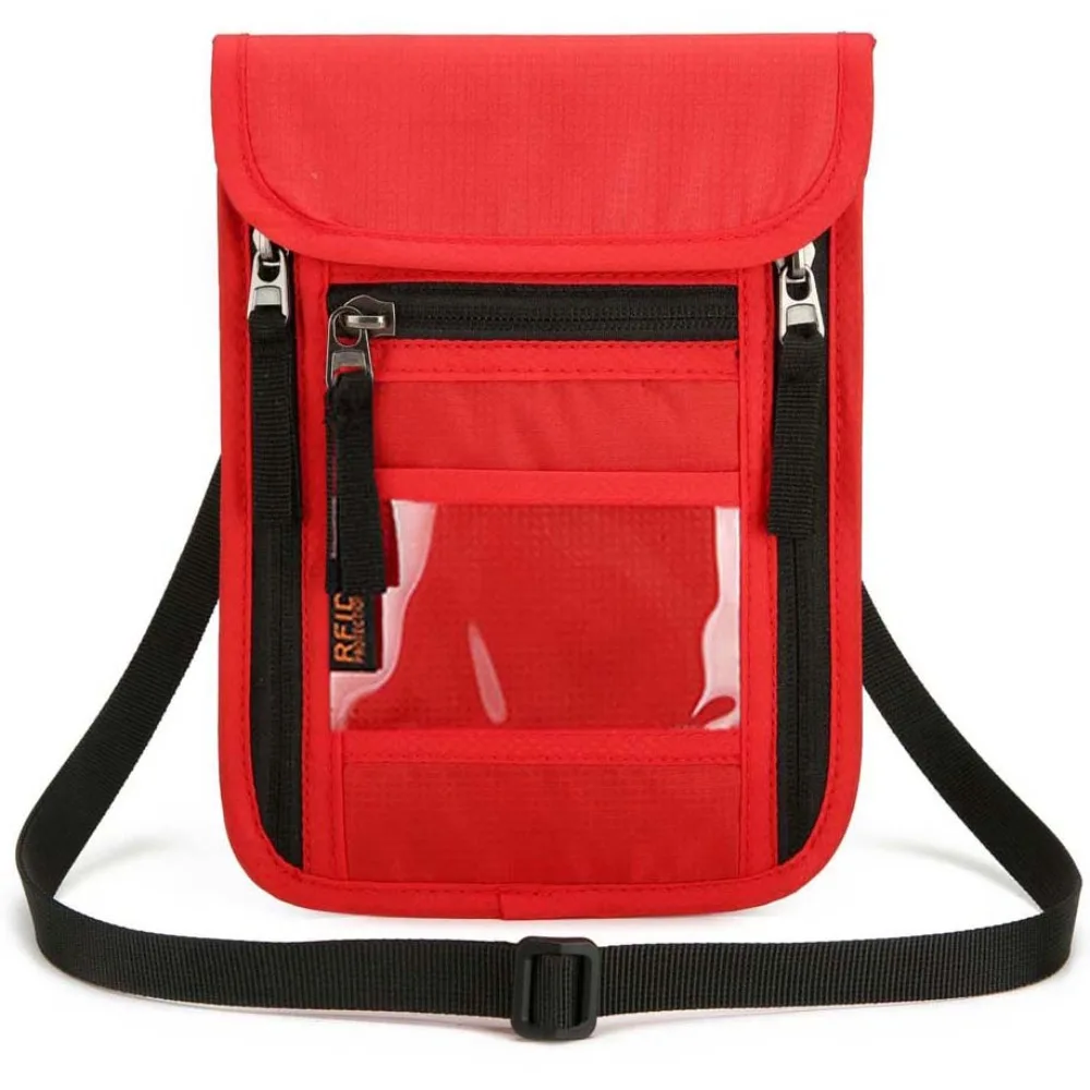 

Сумка для паспорта RFID большой емкости, прозрачная сумка для хранения учетных данных с защитой от потерь, дышащее отделение из ПВХ