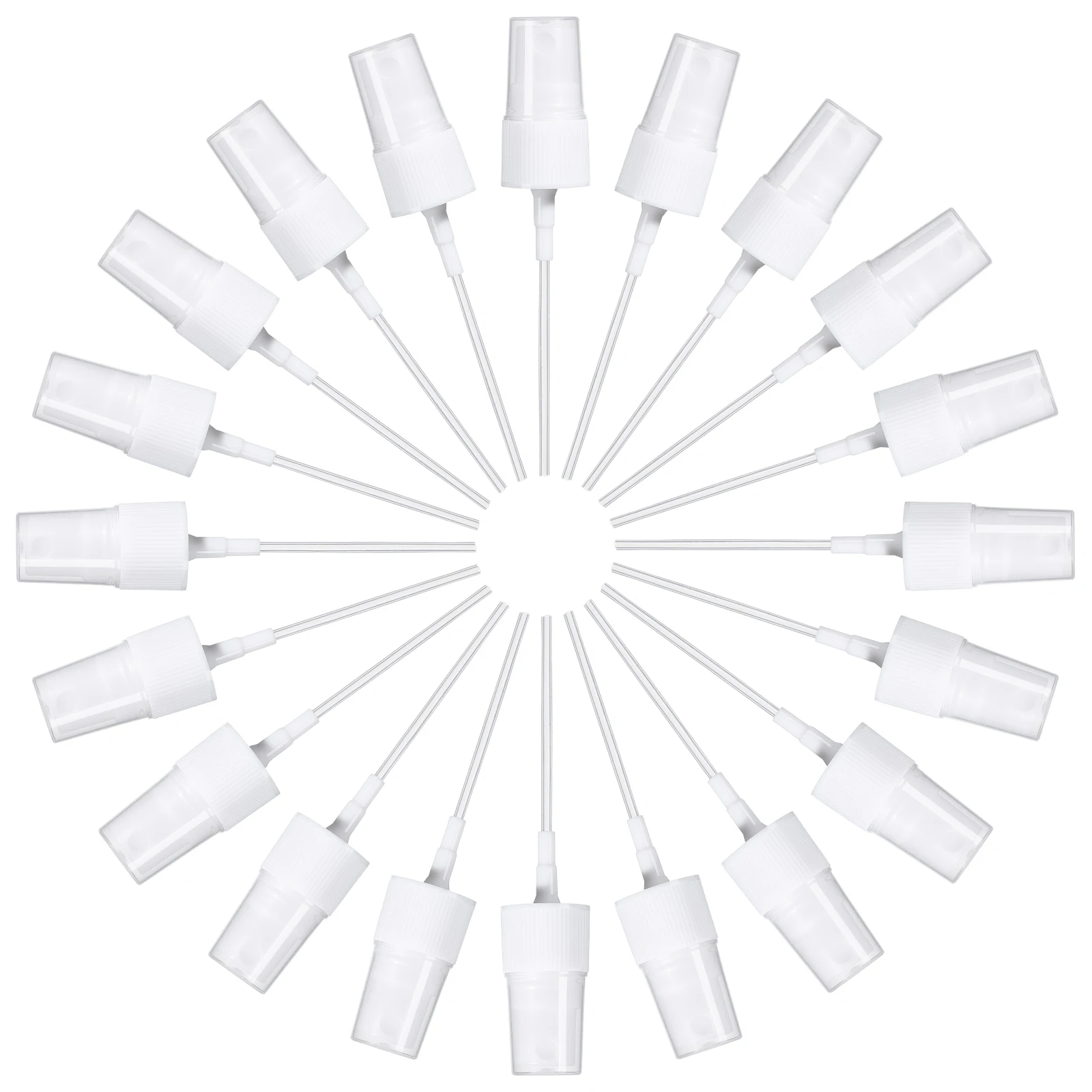 20 piezas para usar tapas de pulverización de Perfume, repuesto para botellas de viaje, cabezal de pulverización negro, cabezal de pulverizador de Perfume