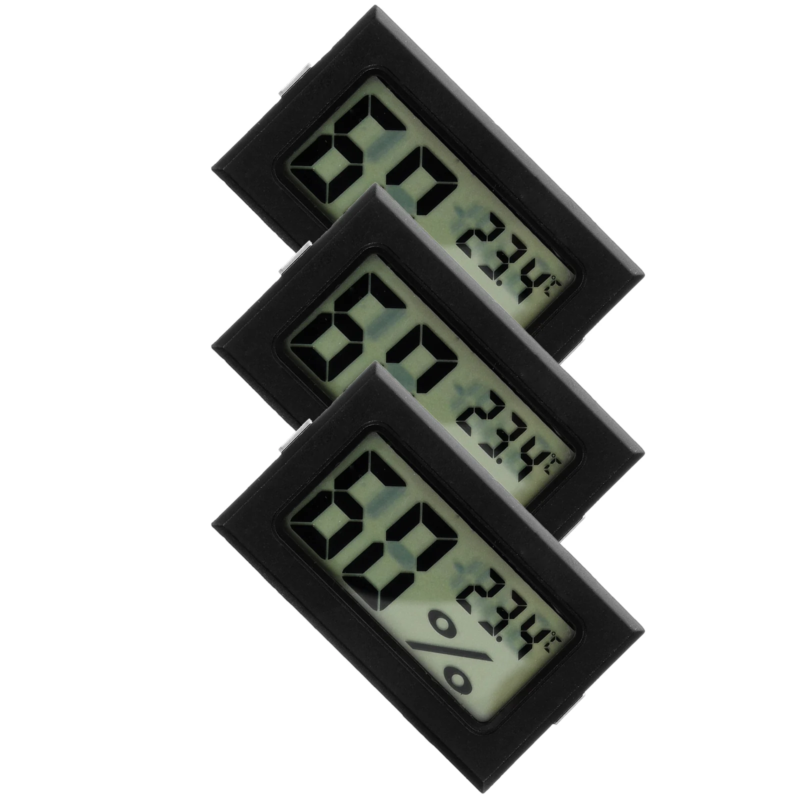 3 Pcs Mini Hygrometer Thermometer Humidity Wifi for Plants Hydrometer Built-in Embedded Office