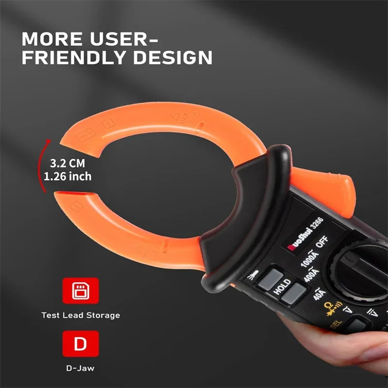 RUOSHUI Digital Clamp Meter multimetro di corrente a distanza automatica Tester di Contiunity del diodo di resistenza alla tensione con torcia NCV