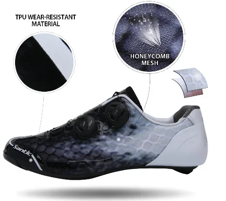 cycling custom Men's Cycling Professional Road Bike Shoes Carbon Fiber Breathable Shoes support custom