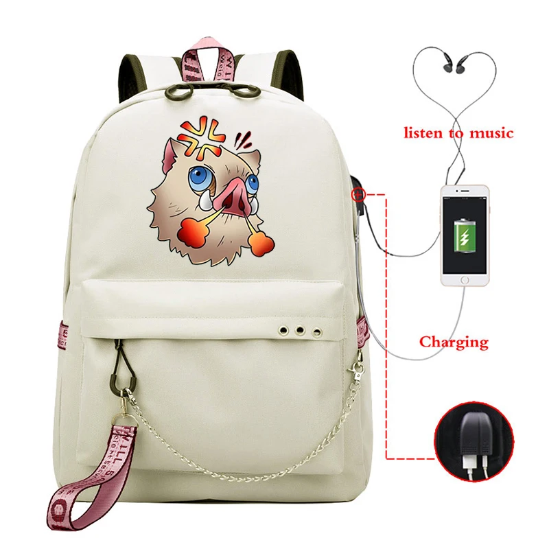 Demon Slayer Anime School Bags Canva Bag Cool Hot Fashion Sutdent Funnny Mangga Demon Slayer Design Backpacks Laptop Backpack