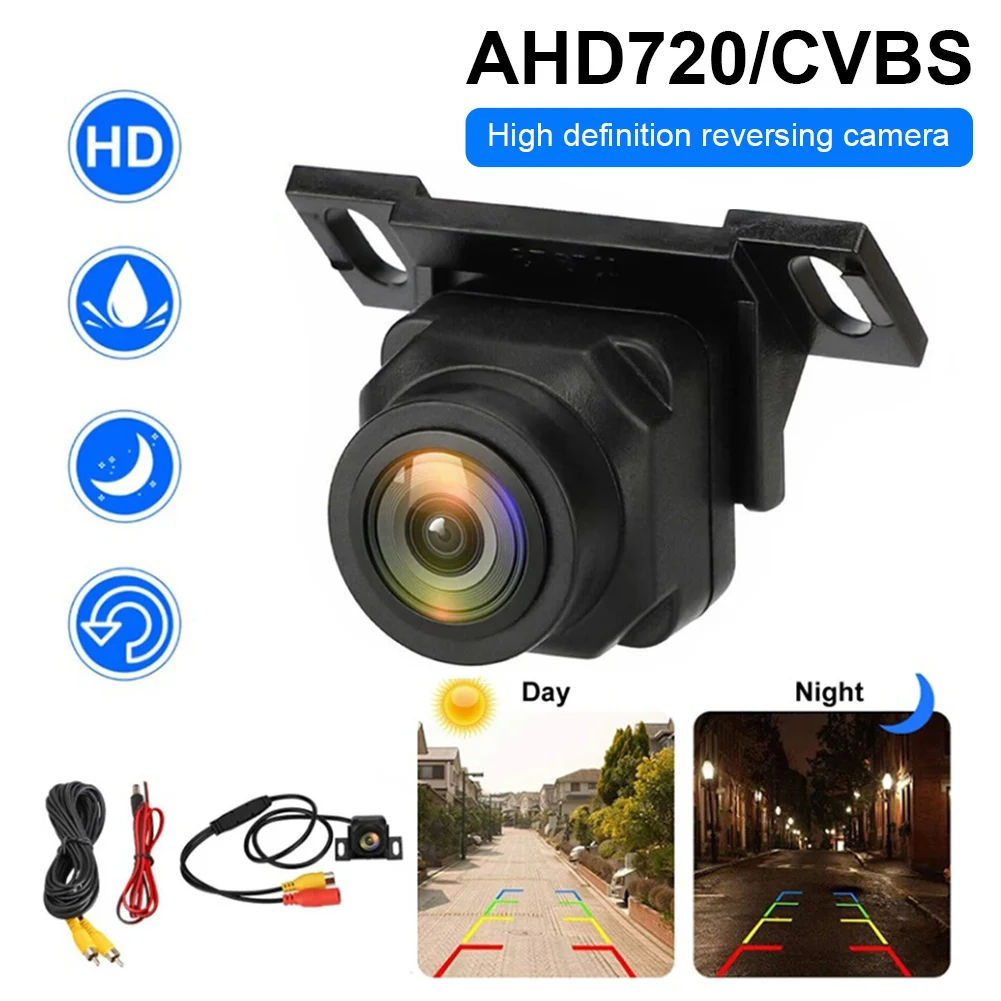 

AHD720/CVBS Car Rear View Camera 170° Wide Angle Adjustable Anti-Interference Night Vision Waterproof Auto Parking Backup Camera