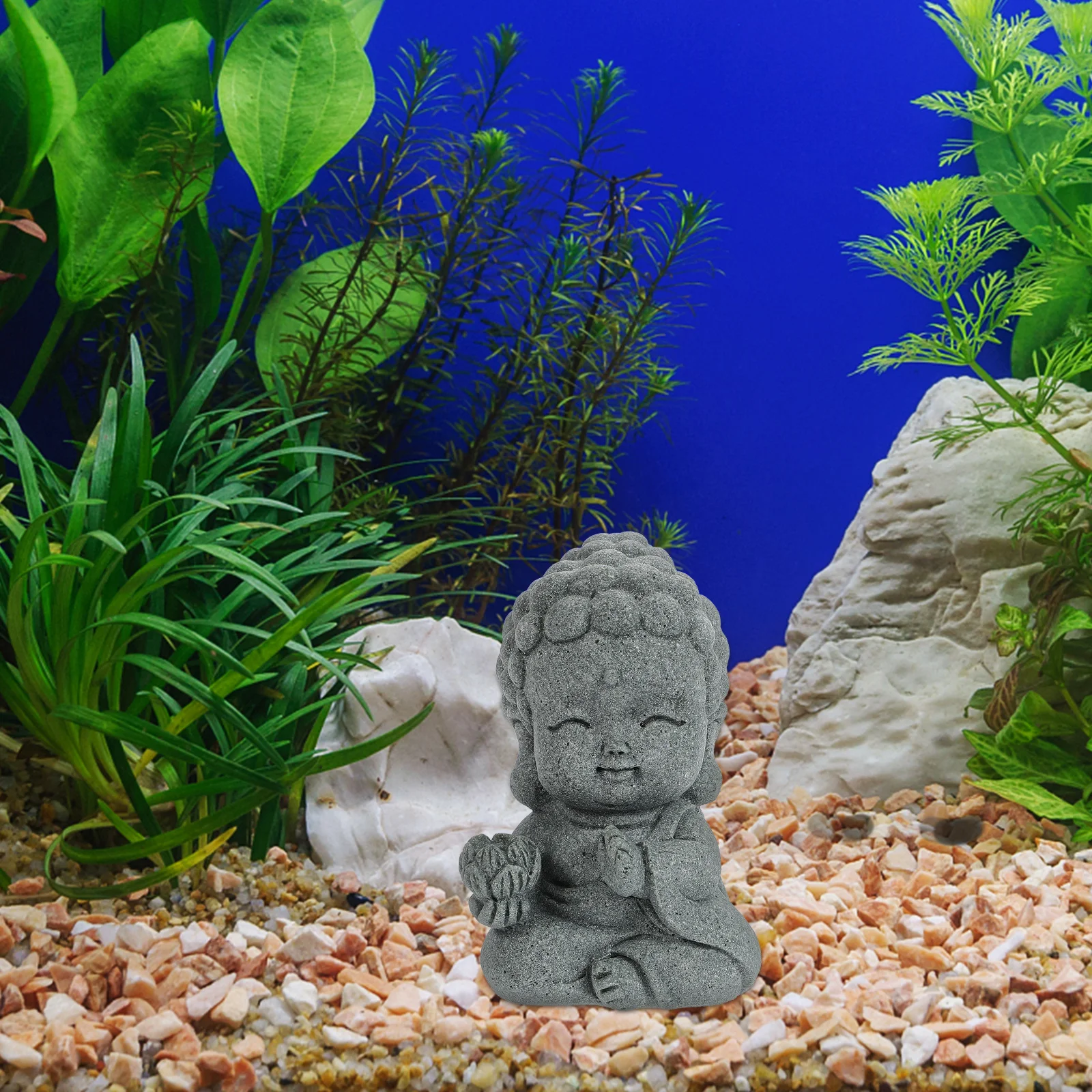 

Aquarium Buddha Statue Fish Tank Decoration Mini Underwater Sculpture for Home Garden Desktop Decorative Piece