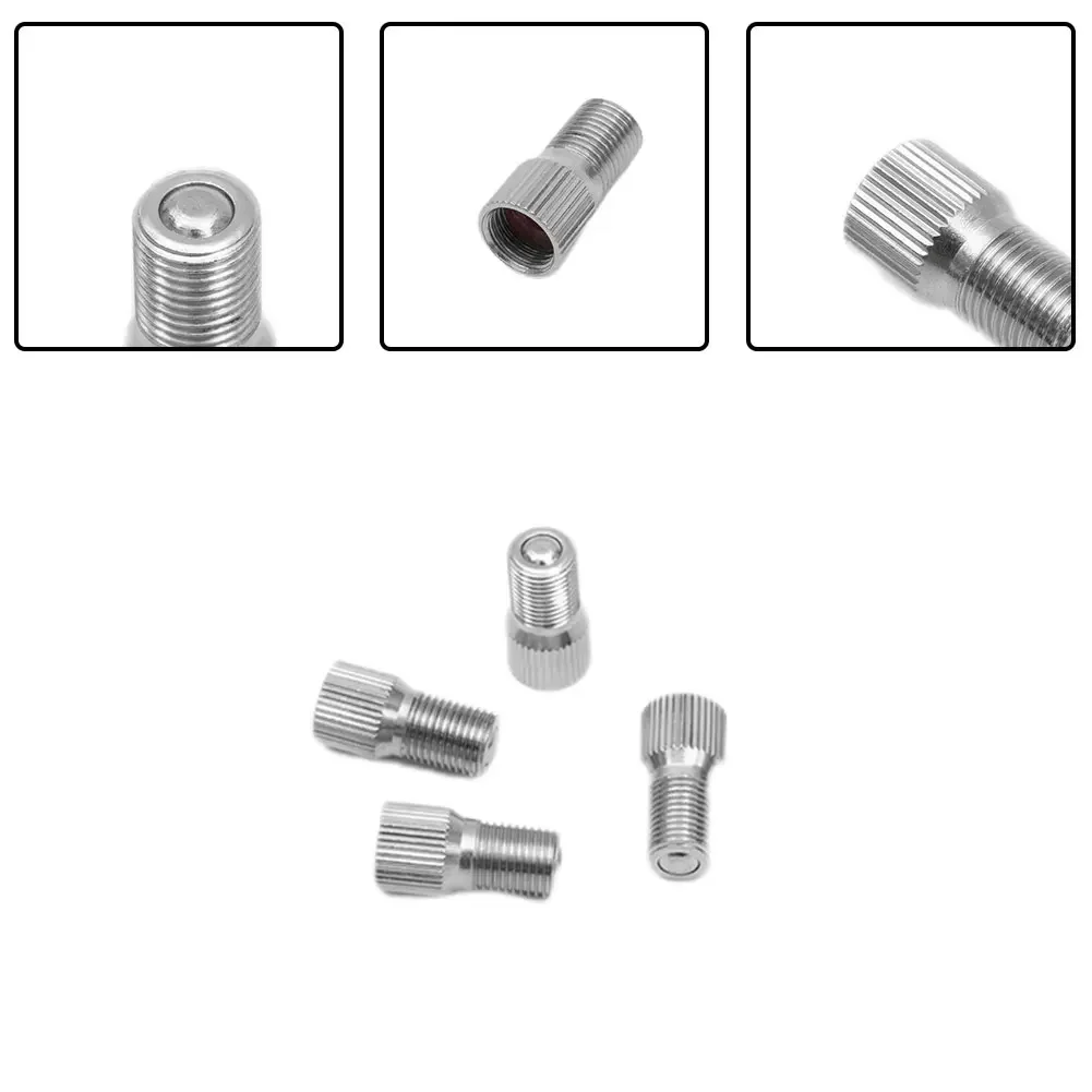 4pcs 19mm Valve Stem Cap Extension Extender Chrome Plated Brass M8X0.8 Thread Spiral Valve Cap Extension For Cars Trucks Parts