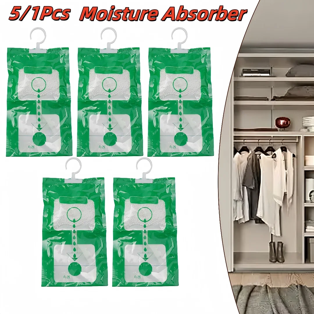 Moisture Absorber Hanging Bag Eco Friendly Closet Moisture Absorbing Bag Dehumidizer For Effective Removing Air Excess Moisture