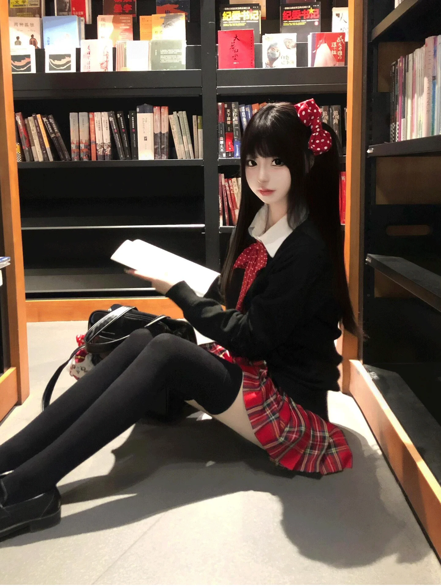 

College Sle Jk orm Set Women's Autumn Winter Knitted Sweater Overhead Dr Pepper Pleated Skirt School Supplies L...