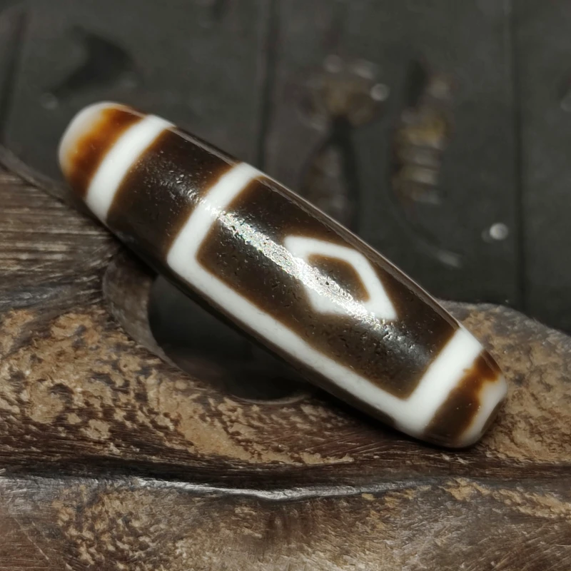 Tibetan Caramel Vajra 2 Eyes Totem Ancient Weathered Oily Calcifying Agate DZI Beads For Men&Women Jewelry DIY Free Shipping