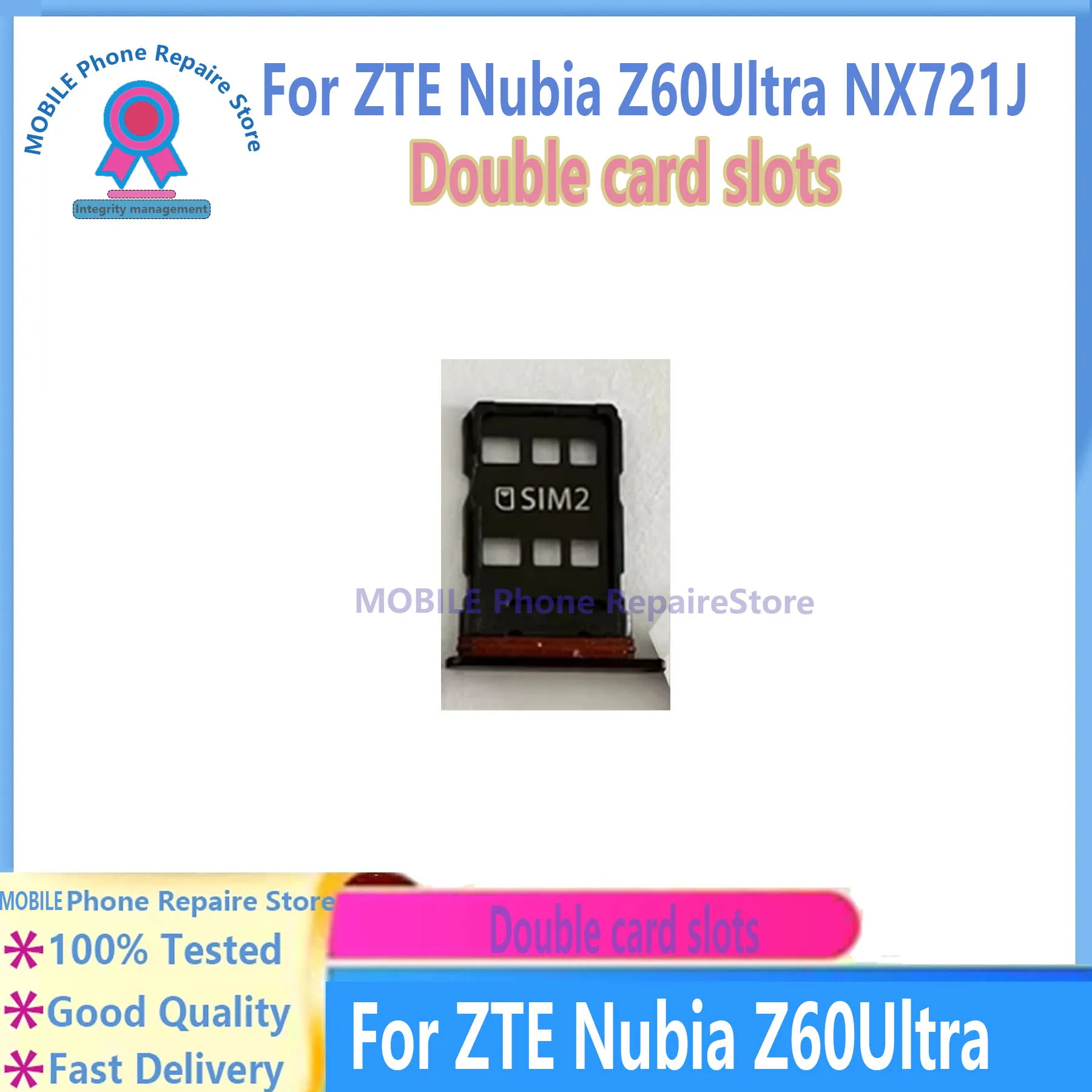

Original Best SIM Card Reader Slot Tray Port Holder For ZTE Nubia Z60 Ultra Z70Ultra NX721J NX733J Phone Replacement