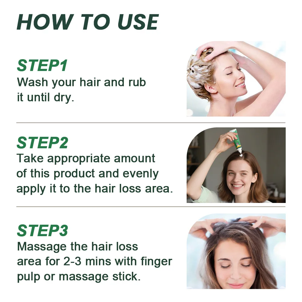 كريم نمو الشعر 7 أيام إعادة نمو سريع كبسولة أساسية مكافحة تساقط الشعر إصلاح الصلع علاج فروة الرأس التالفة للنساء والرجال #2