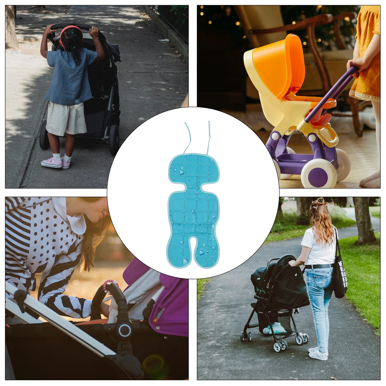Alas Tidur Bayi Universal, Alas Pendingin, Bantalan, Musim Panas, Bernapas, Ramah Kulit, Disipasi Panas, Untuk Kursi Mobil, Kereta Dorong, dan Carrier Bayi