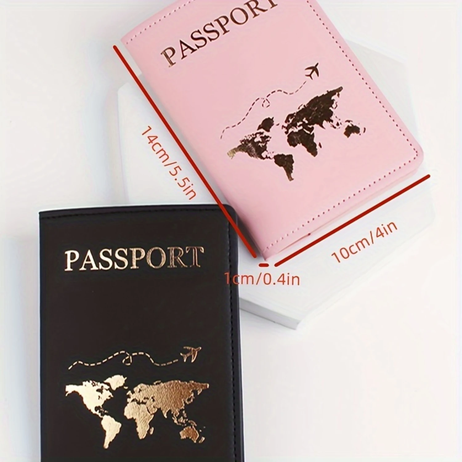 Luxurious Black PU Matching Couple Passport Covers - Elegant, Multi-Functional Travel Accessories with Premium Holder - Ideal fo