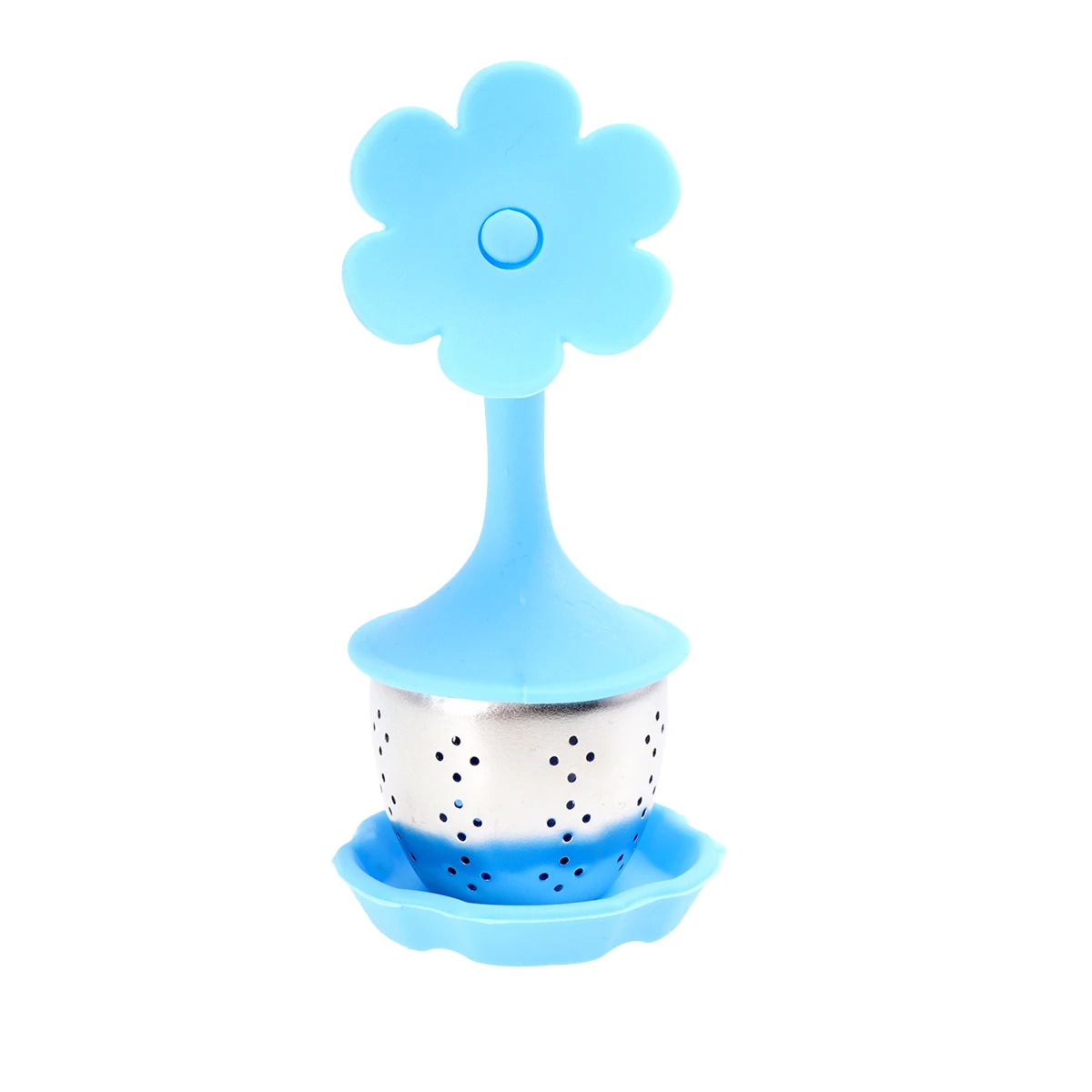 

Silicone Flower Potted Tea Filter Food-Grade Safe Non-Toxic Creative Cartoon Floral Shape Loose Leaf Tea Infuser For