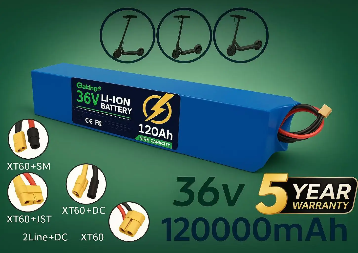 

Original 10S3P 36V 120Ah 18650 Rechargeable Lithium Battery Pack Power Modified Bicycle electric scooter Vehiclewith BMS