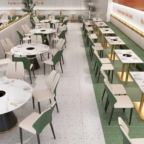 

Индивидуальный горячий горшок, ресторанный стол и стул из кованого железа, ресторанный ресторан, сиденье для карт, диван, закуска, бар, десерт