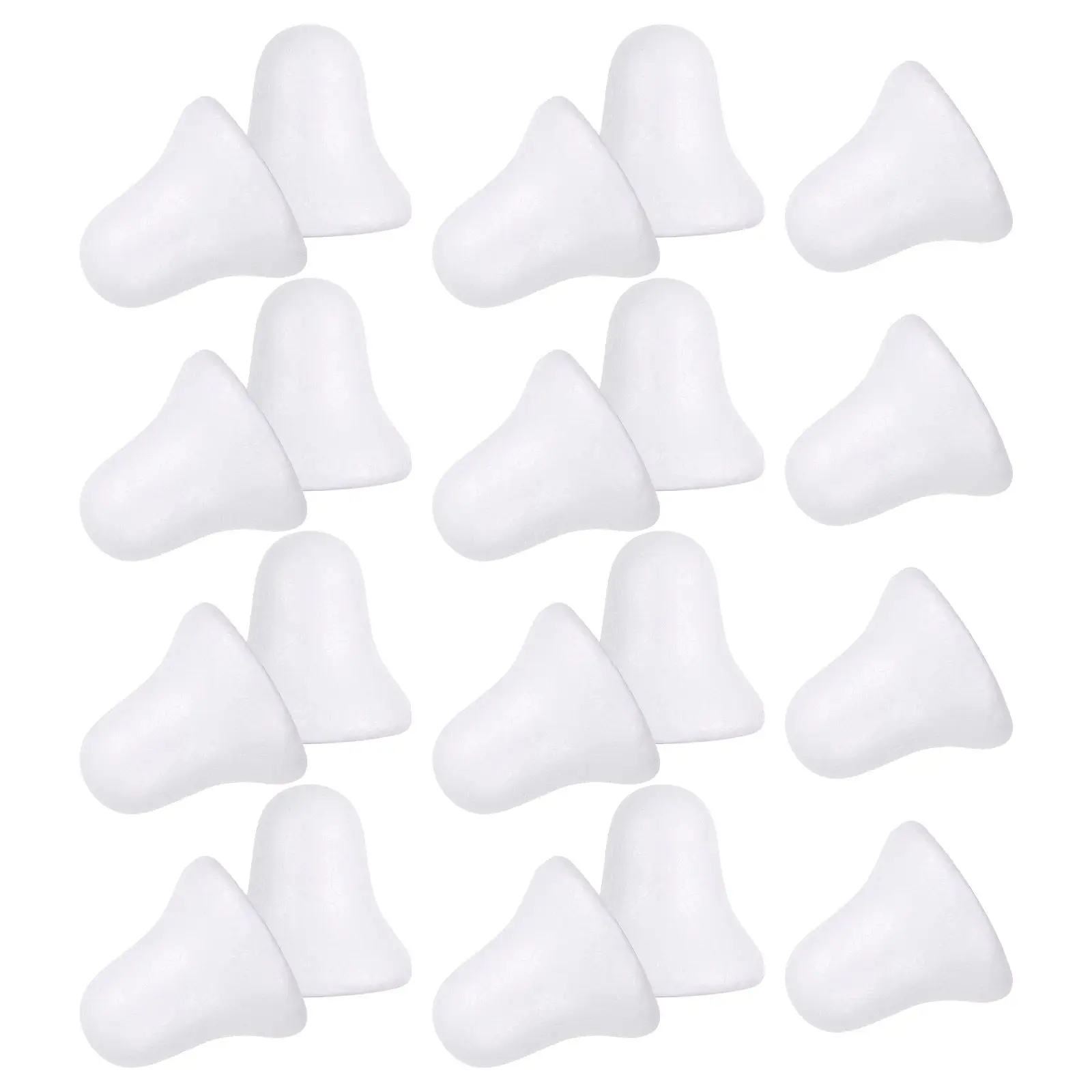 

20 шт. пенопластовых колокольчиков для поделок, белые украшения для елки, материалы для рождественских поделок, принадлежности для дня рождения