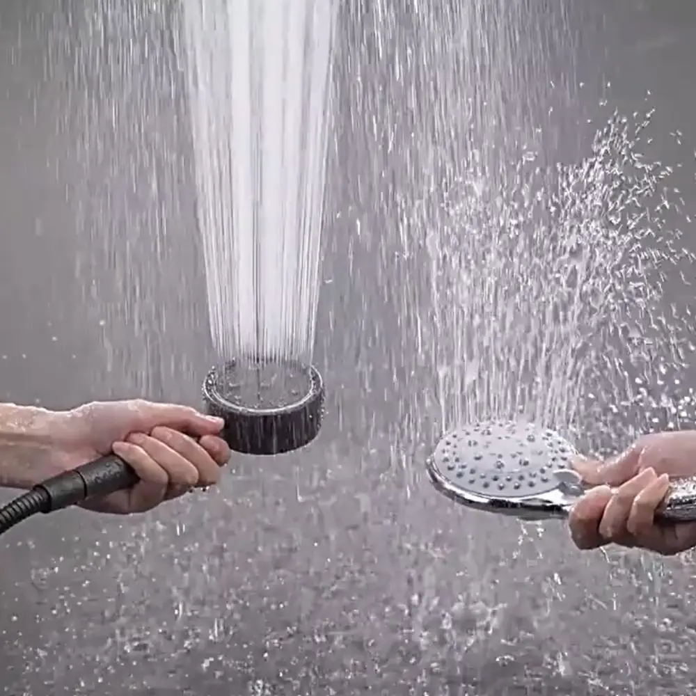 

304 Stainless Steel Booster Shower Head Kit Water Saving Built-in Filter Handheld Shower Head with Hook and Hose