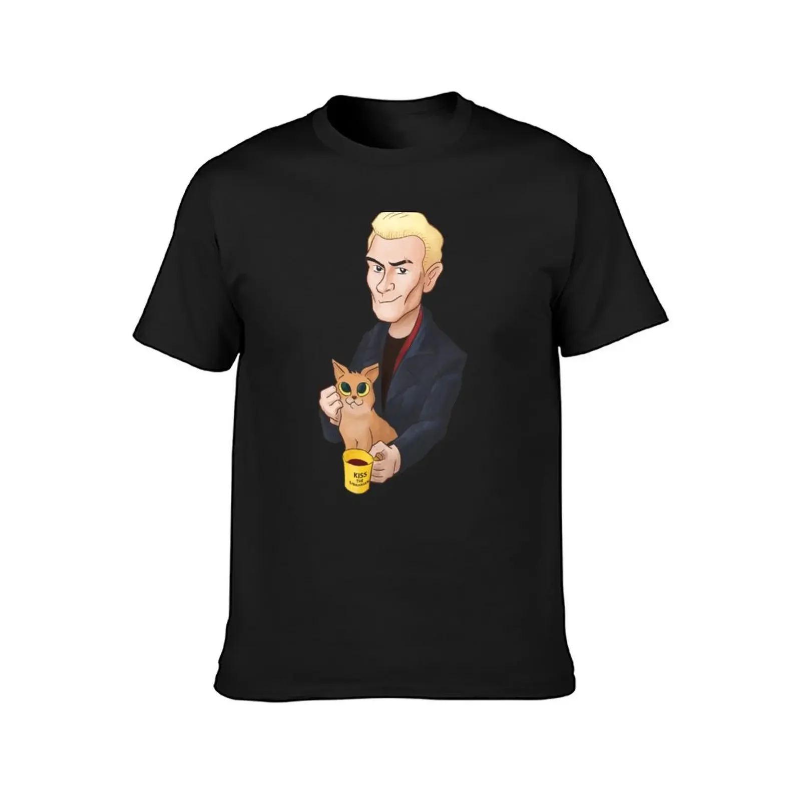 Spike and a kitten T-Shirt croswit shirt man customizeds Personalized t-shirt cotton man t-shirts Men's t-shirt