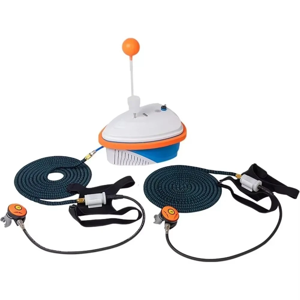 

2024 New Diving Ventilator Portable for Dual Users Underwater Scuba 7-10hours Deep 15 Meters Float Diving Device Rescue Fishing
