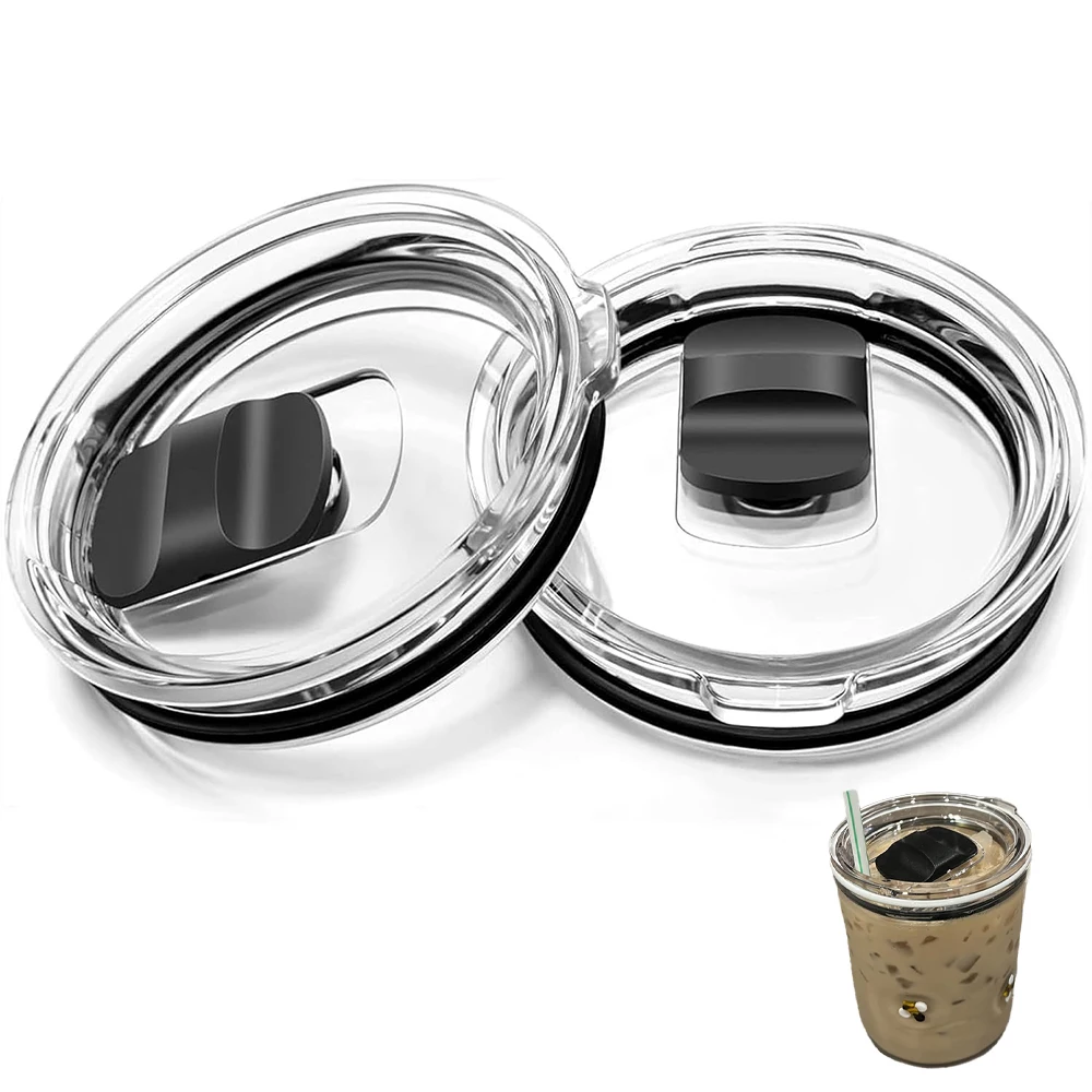 

Tumbler Lids for Yeti,2 Pack Replacement Lids for Yeti 20 oz Tumbler with Magnetic Slider Replacement,10/24 oz Mug,10 oz Lowball
