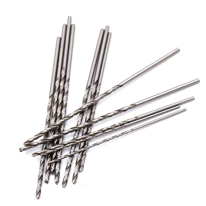 

1/5/10pcs Lengthened High-speed Steel Fried Dough Twists Drill Straight Shank Electrical Drill Spiral Drill Optional 1.0mm-3.0mm