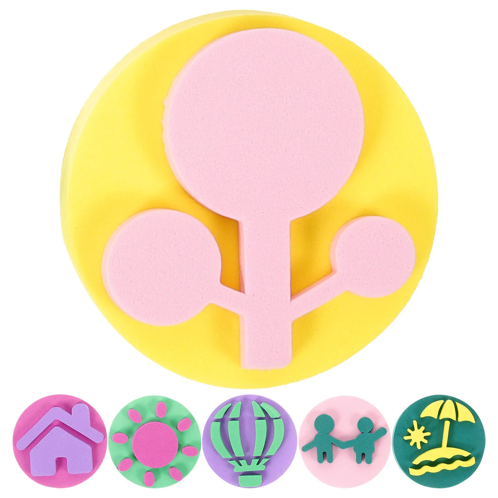 6개 세트 세척 가능한 스펀지 스탬퍼 - 그림 그리기, - Art Craft For Preschool 리뷰 및 가격