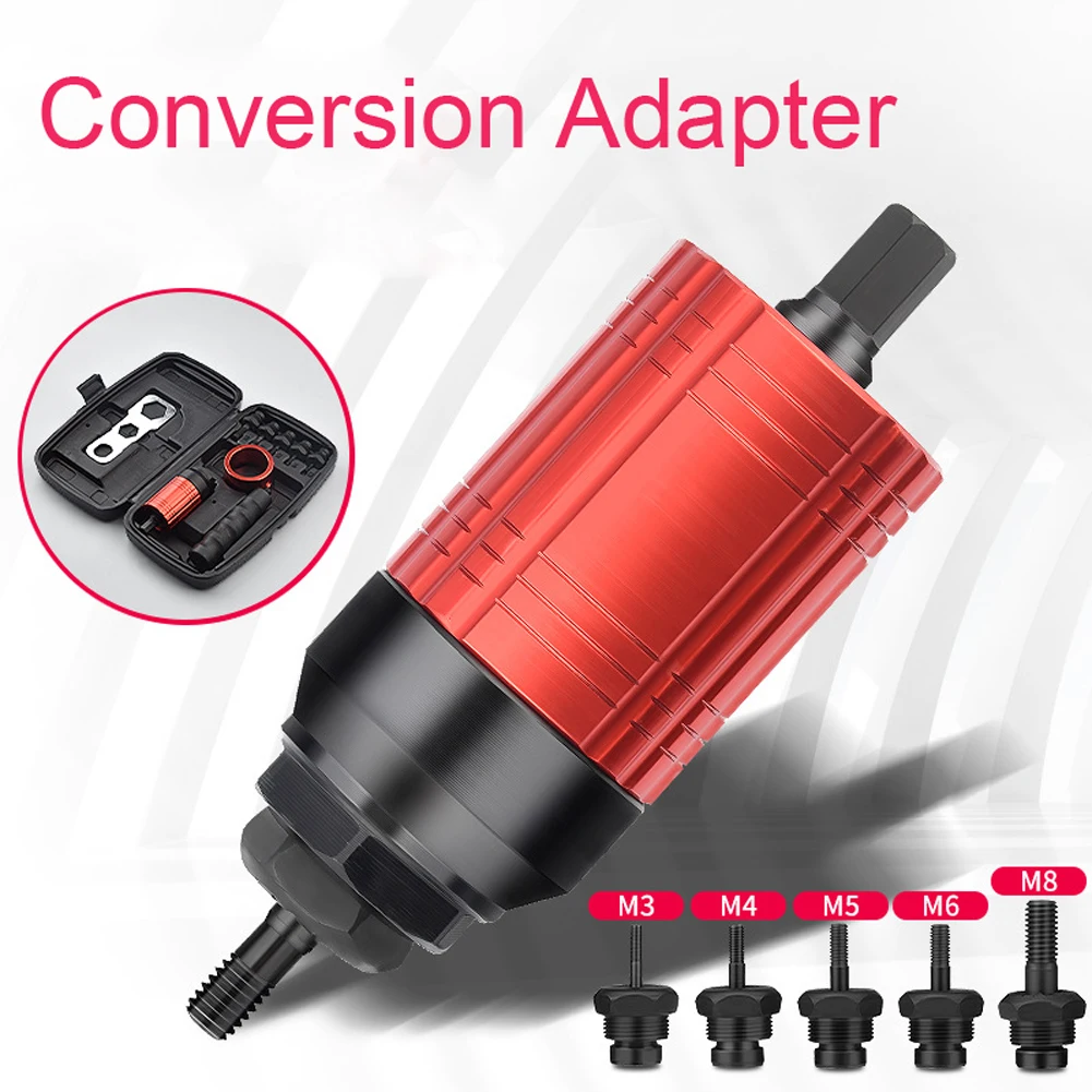 Manual electric rivet nut tool conversion accessories Manual rivet nut tool set Electric pneumatic rivet machine conversion tool