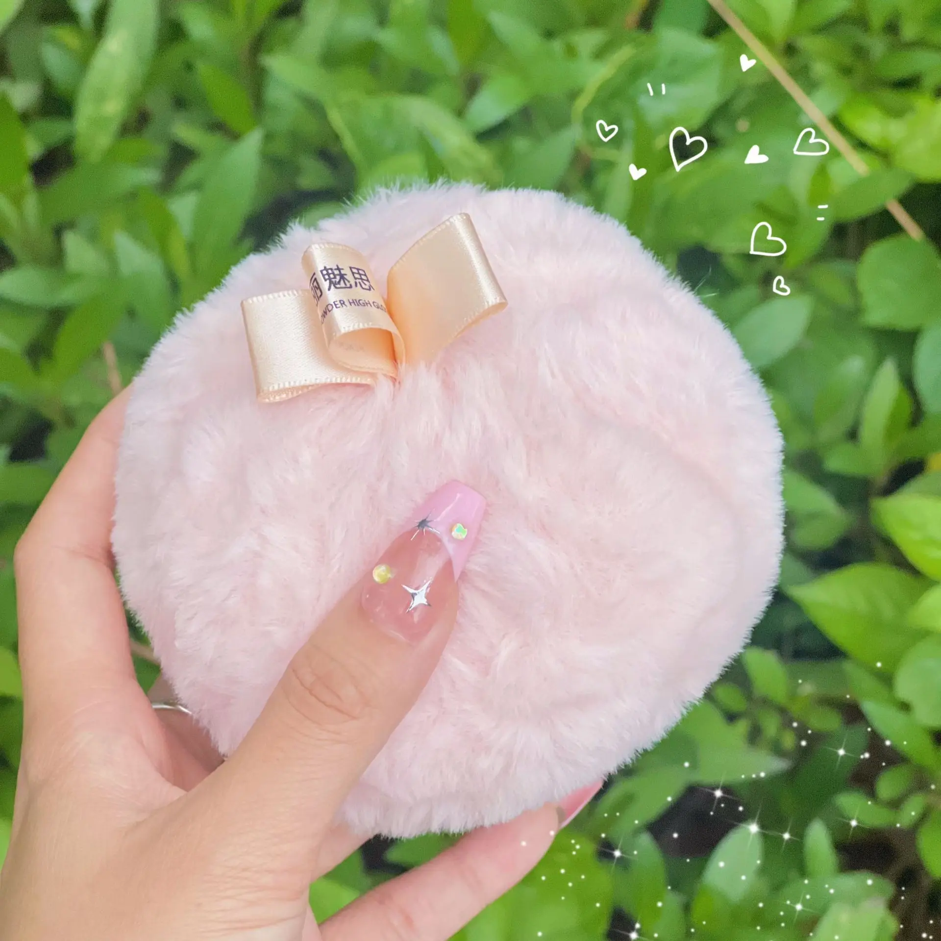 Highlighter Makeup Powder Puff Plush Peach Ball Highlighter Loose Powder Setting Body Foundation Powder Sponge Cosmetic Tools