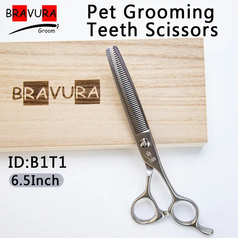 PetGroomer Professional 6.5-inch Pet Grooming Scissors High-Quality Handmade Tooth Scissors for Cat Dog Trimming