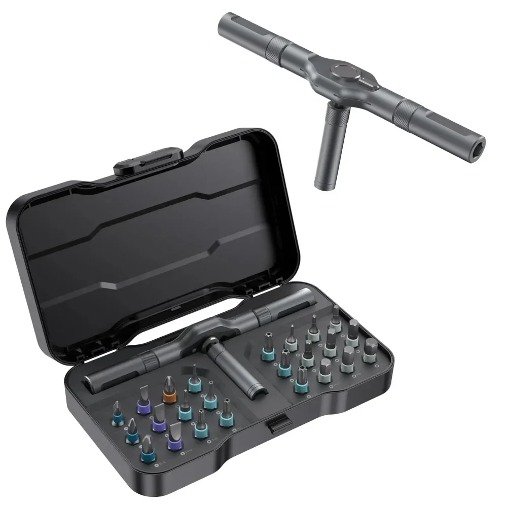 24 in 1 Multifunction Ratchet Screwdriver Set with S2 Magnetic Bits Compact Precision Repair Tool Kit for PC Desktop & Home DIY‌