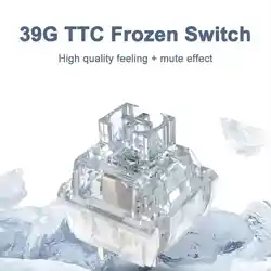 TTC Frozen V2 Switches Linear 39g 3 pins  Silent Mute RGB Transparent Clear lubricated Switch  For Mechanical Keyboard