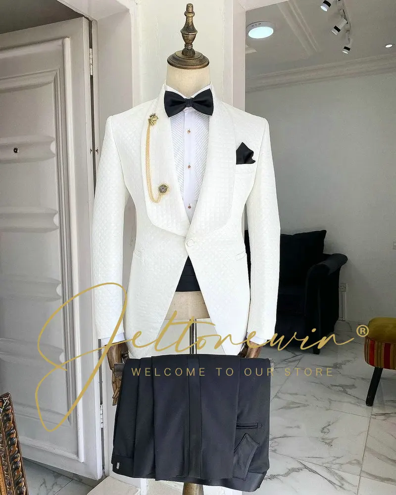 Men Suits 2 Pieces Set Fashion New Men\'s Casual Boutique Business Formal Wedding Groom Suit Coat Blazer Trousers 2024 Trapstar