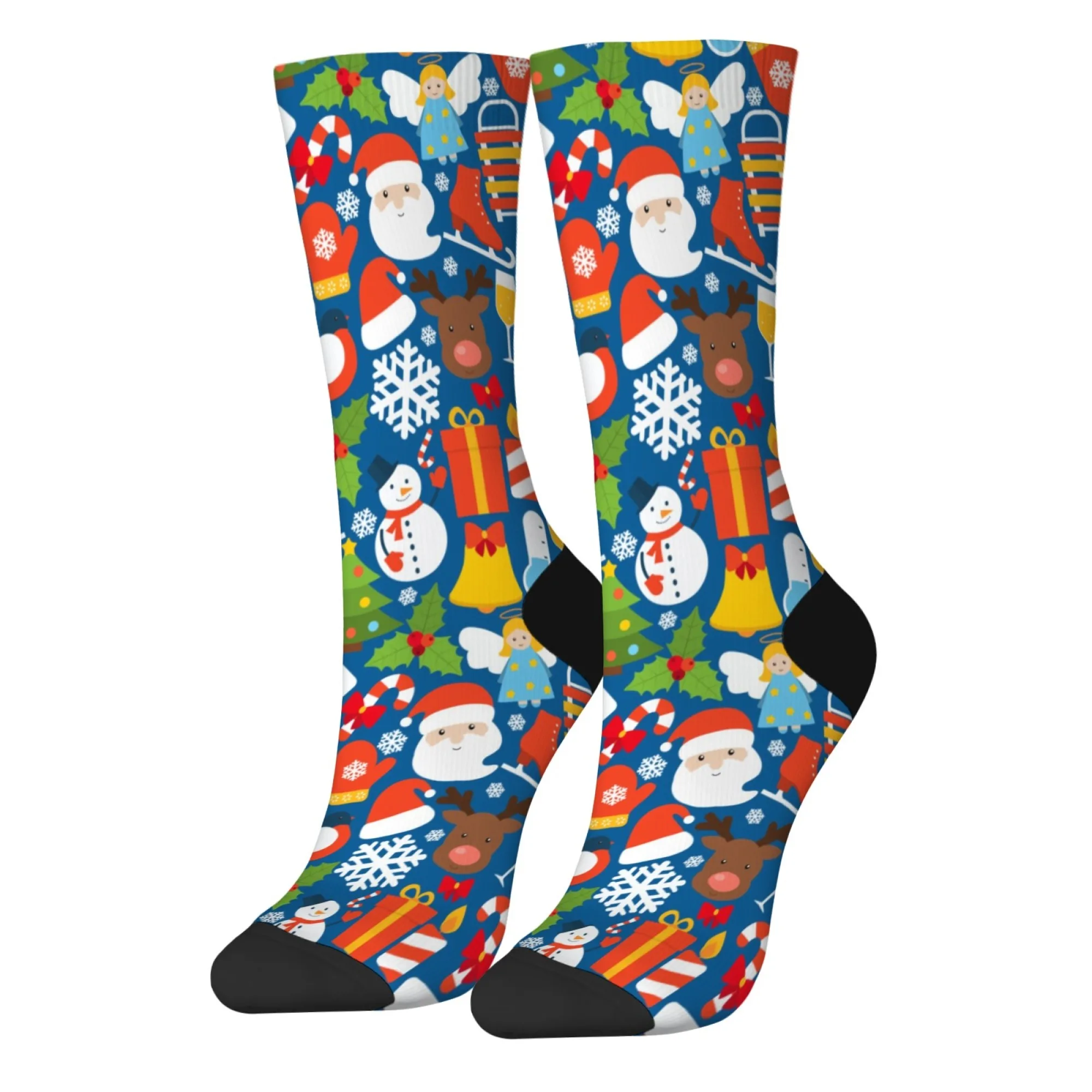 Christmas cartoon socks Harajuku style casual fashion men's socks novelty funny happy socks comfortable warm cute women's socks