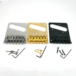 Puente de guitarra cromado Gotoh para Telecaster, piezas de repuesto de guitarra eléctrica moderna, 6 alforjas TL