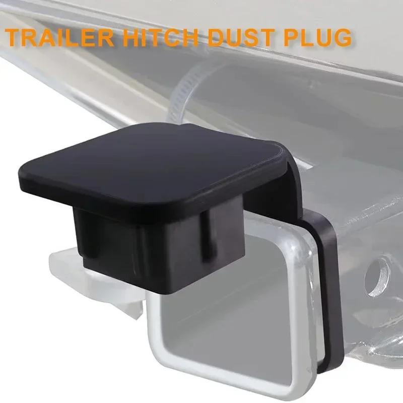

Trailer Hitch 2 Inch Receiver Plug Square Dust Cap Cover 50mm Tube Tow Hook Car SUV Truck Accessories Parts Heavy Duty Black
