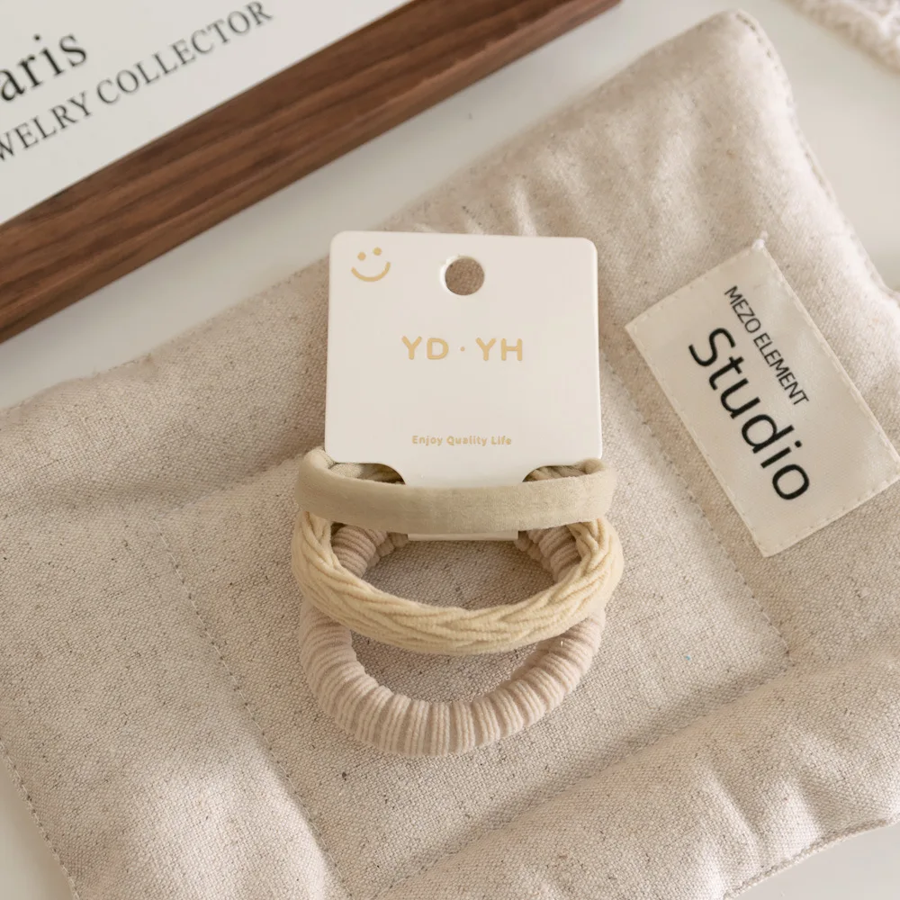 3 uds lazos para el cabello de verano banda de Terry refrescante elástico grueso seguro para el cabello colores degradados bandas elásticas para el cabello esenciales para el día a día