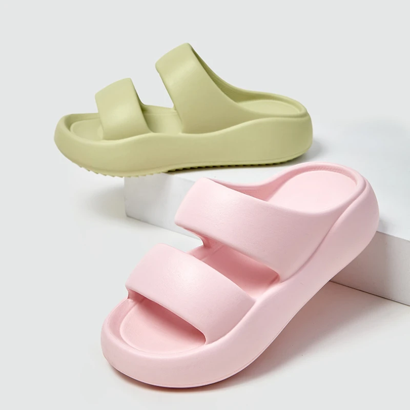 Women Platform Slippers 2024 Summer Home Floor Shoes Soft EVA Thick Sole Beach Street Fashion Slides For Female Slip On Sandals