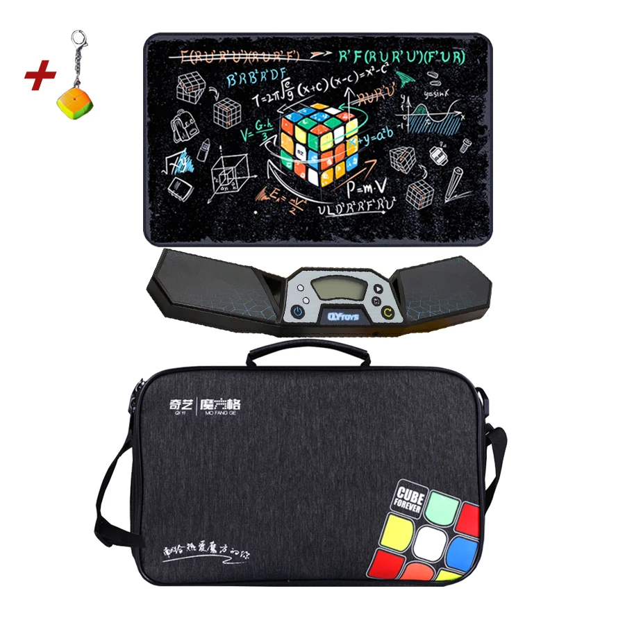 QiYi MoFangGe CubeTimer Tas Mat Set Accessoires Magische Kubus 3x3 Logica Speelgoed Spel Professionele WCA Concurrentie Tool Cubing Spelers