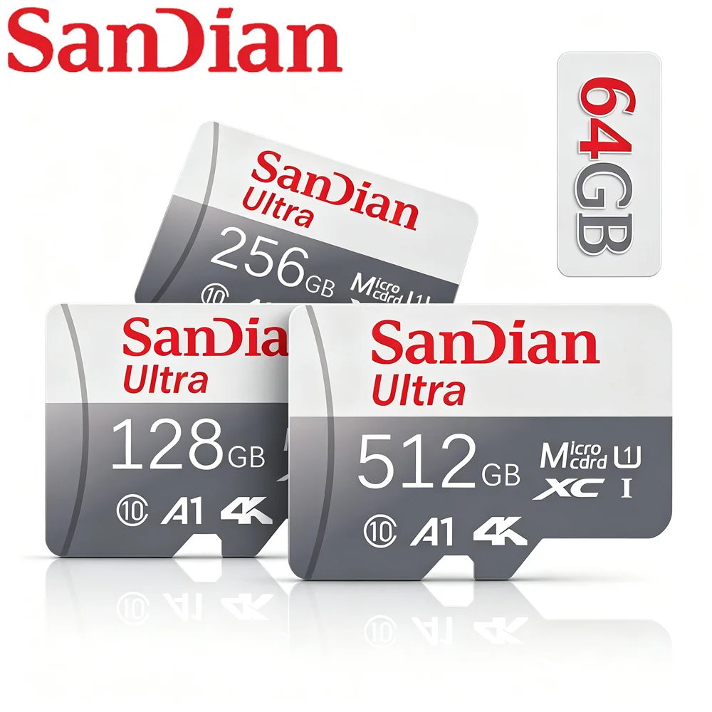 Micro TF SD 64GB 128GB SD Card 256GB 512GB Class 10 U3 V30 A2 Memory Card 32GB  for Switch Lite Game Console Extended